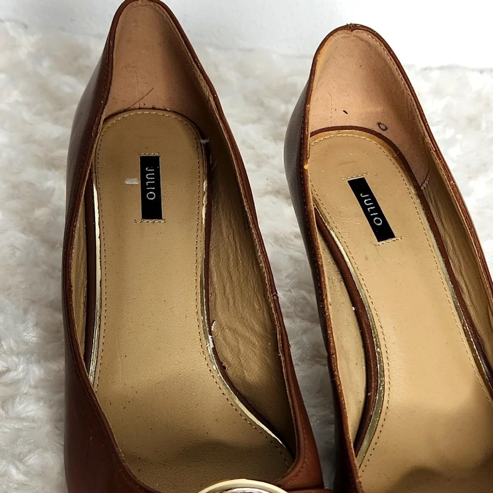 Julio Leather Pump Heel shoe. - Picture 3 of 12